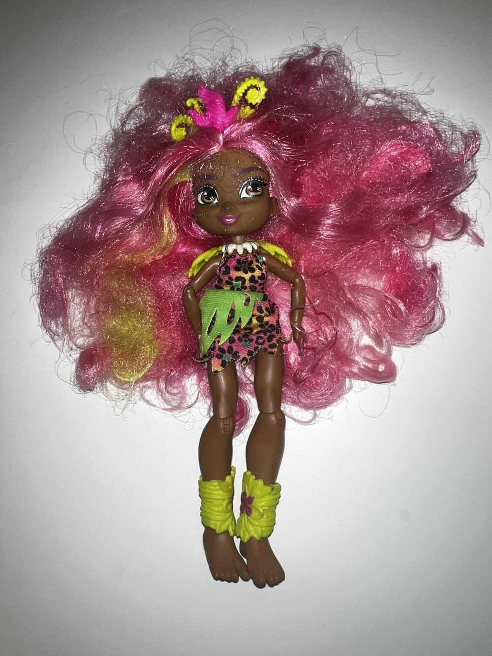 Mattel CAVE CLUB Doll FERNESSA Prehistoric Fashion 8" Articulated *Messy Hair*